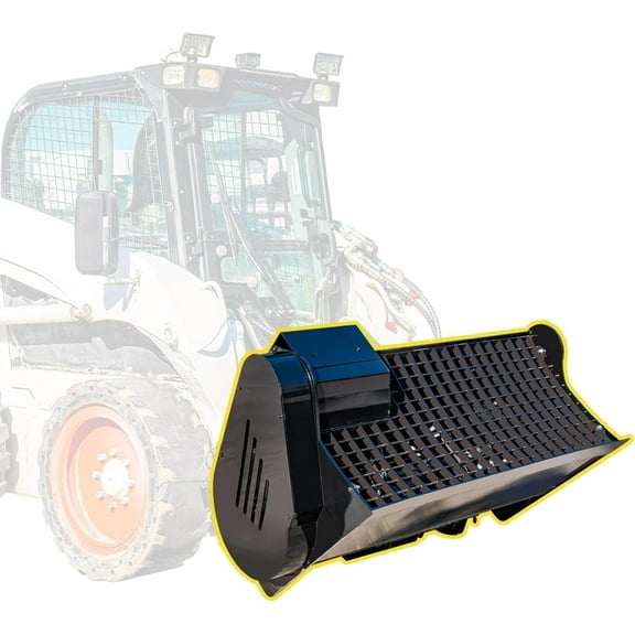 48"/1219.2mm Skid Steer Concrete Mixer Bucket Attachment, 350L Heavy-Duty Hydraulic Mixing Bucket, Compatible with Most Skid Steer Makes and Models