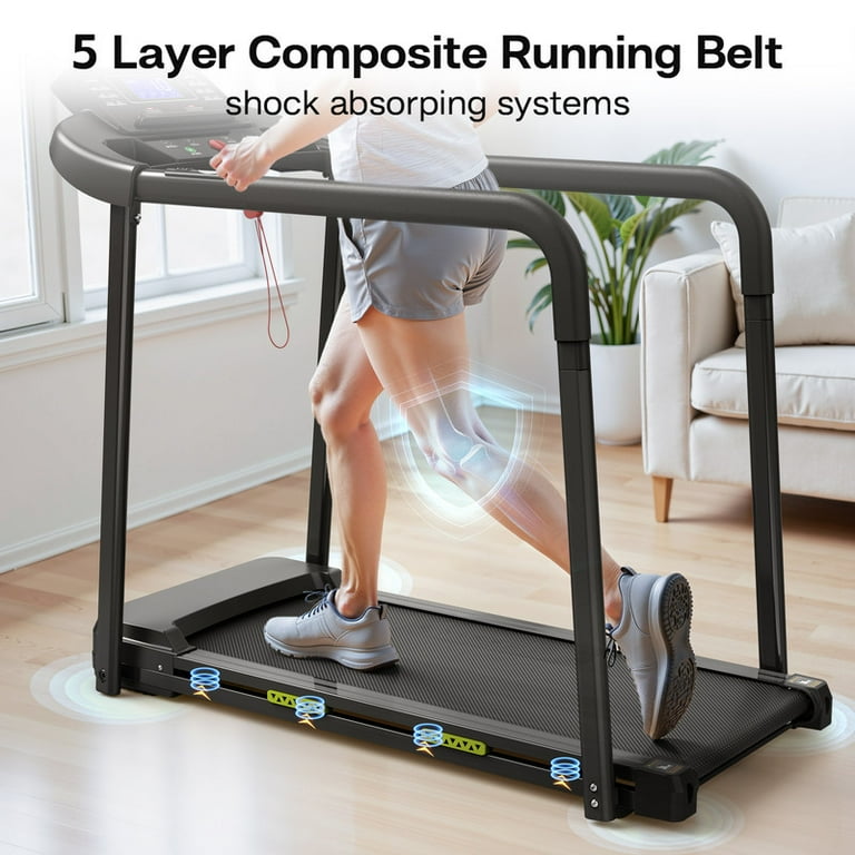 Redliro Walking Treadmill for Seniors with Handrail and LCD