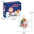thumbnail image 5 of Árbol de Navidad brillante copo de nieve estrella colgante regalo de Navidad para niños decoración de muñeco de nieve de alce, 5 of 5