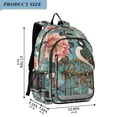 thumbnail image 2 of FORMRS School Backpack 17" Student Travel Bag with Laptop Compartment, Floral Bird Pattern, 2 of 7