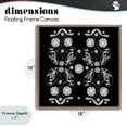 thumbnail image 4 of Stupell Industries Eclectic Symmetrical Flower-Like Patterns Brown Floating Frame Canvas Art, 18 x 18, by El Perkin, 4 of 8