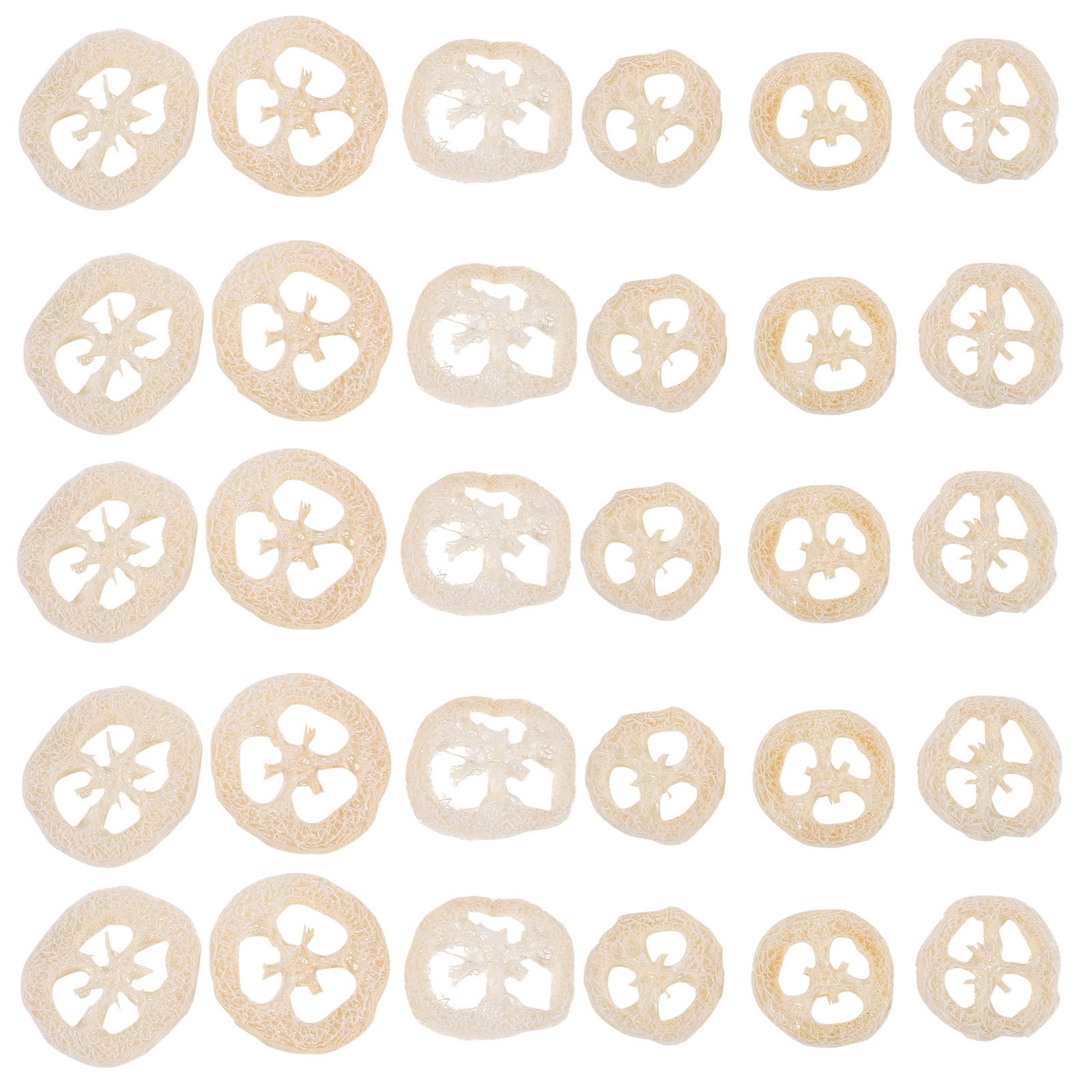 FOMIYES 40pcs Small Animal Chew Toys Natural Loofah Slices for Hamsters Rabbits Gerbils and Chinchillas Teeth Cleaning and Enrichment