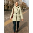 thumbnail image 3 of Women Premium Lightweight Puffer Jacket Insulated Down Cream Winter Jacket-M, 3 of 9