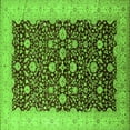 thumbnail image 1 of Ahgly Company Indoor Square Oriental Green Traditional Area Rugs, 8' Square, 1 of 4