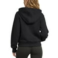 thumbnail image 4 of UngA Zip Up Hoodie Women Drawstring Cute Hoodies Fall Jacket Oversized Casual Sweatshirts with Pocket Womens Hoodies (Black,L), 4 of 6
