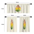 thumbnail image 4 of LALILO Kitchen Curtains and Valances Set of 3 36" Creative Window Treatment Tiers for Window Decor, 4 of 5