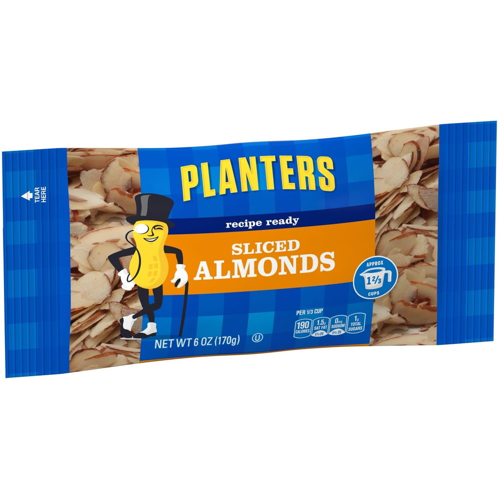 Planters Almonds, Sliced, 6.0 oz Bag
