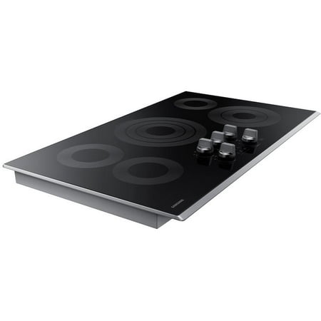 Samsung - 36" Electric Cooktop with WiFi and Rapid Boil - Stainless Steel