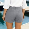 thumbnail image 6 of hoksml Classic Chino Shorts for Women - Mid Rise, Button Closure with Multi-Pockets, 6 of 8