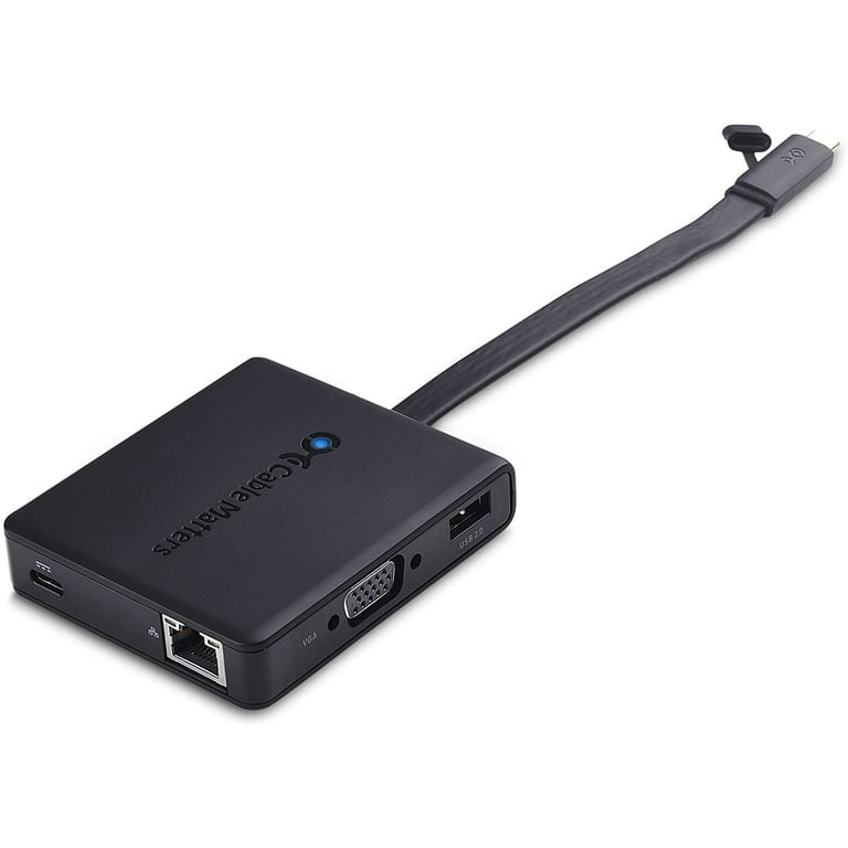 Cable Matters Adaptador USB C a Gigabit Ethernet con carga de 100 W  compatible con MacBook Pro, Dell XPS, Surface Pro - Hasta 480 Mbps para  Chromecast