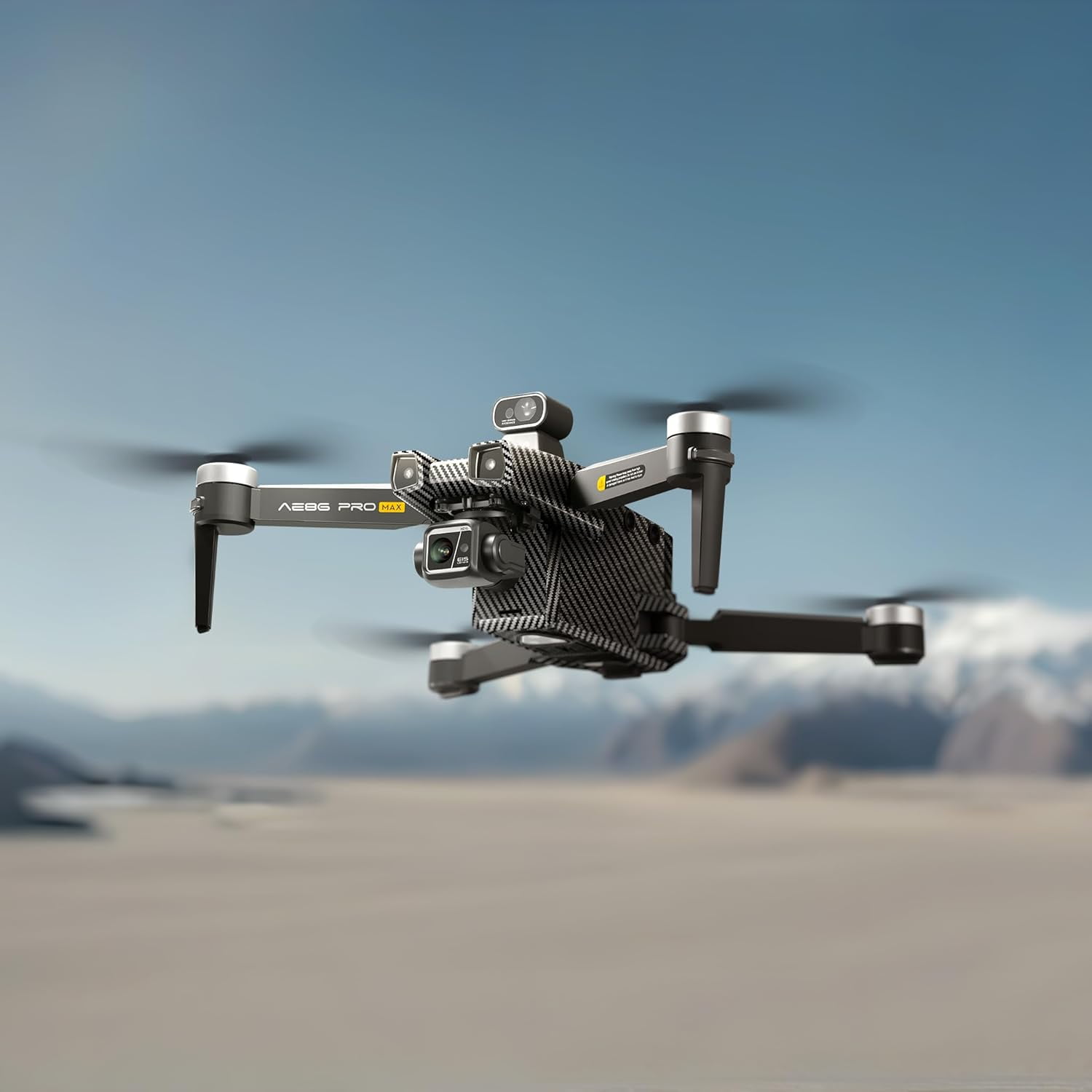 AE86 Pro Max Screen Control Aerial Drone with Obstacle Avoidance, 48-Minute Flight Time, 3-Axis Stabilized Gimbal, Aerial Camera, Black/Grey