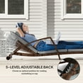 thumbnail image 4 of Outsunny 2 Pieces Wicker Patio Chaise Lounge Chair, 5 Adjustable Back, Grey, 4 of 10
