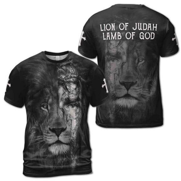 Lion Of Judah Lamb Of God Dark Men's T-shirt S-5XL