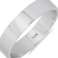 thumbnail image 3 of SZUL Women's 4mm Flat Wedding Band in 14K White Gold, 3 of 4