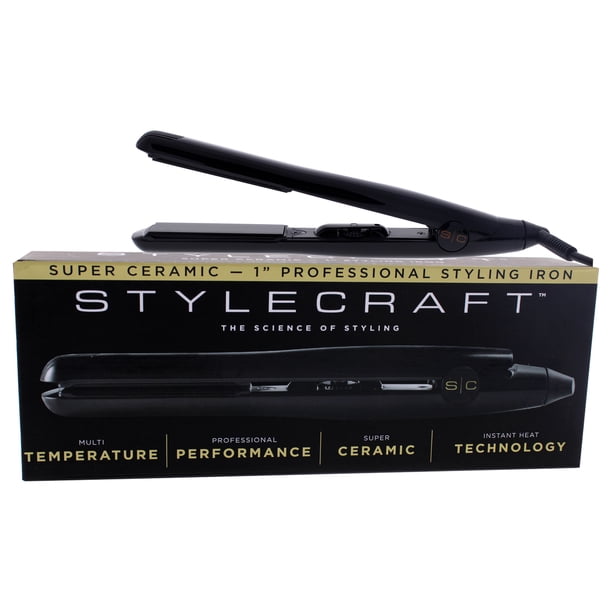 Plancha alisadora StyleCraft StyleCraft Super Ceramic Styling Iron - SCSC1 Black Plancha alisadora Unisex 1Inch