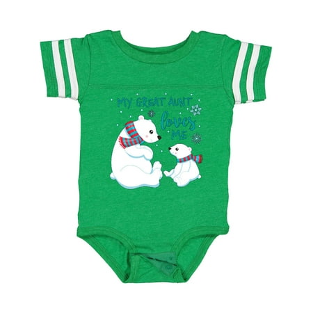 

Inktastic My Great Aunt Loves Me- Cute Polar Bears Gift Baby Boy or Baby Girl Bodysuit