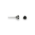 thumbnail image 1 of 14k .75ct Black Diamond Stud Earrings in 14k White Gold, 1 of 2
