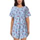 thumbnail image 1 of Balery Red Cherries Conjunto de Pijama para Mujer con Estampado, Dos Piezas de Manga Corta y Shorts, Ropa de Dormir Suave con Cuello Redondo y Bolsillos-Small, 1 of 6