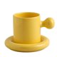 thumbnail image 1 of Taza de café de cerámica, creativa y encantadora taza con mango redondo y platillo, adecuada para la oficina y el hogar, apta para lavavajillas y microondas, 8,5 onzas/250 ml de leche de té con leche., 1 of 5