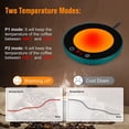 thumbnail image 4 of 2X Candle Warmer/Coffee Warmer, 8H Auto Shut 1-12H Candle , 2 Temp Setting 122/140℉ Green US Plug, 4 of 7
