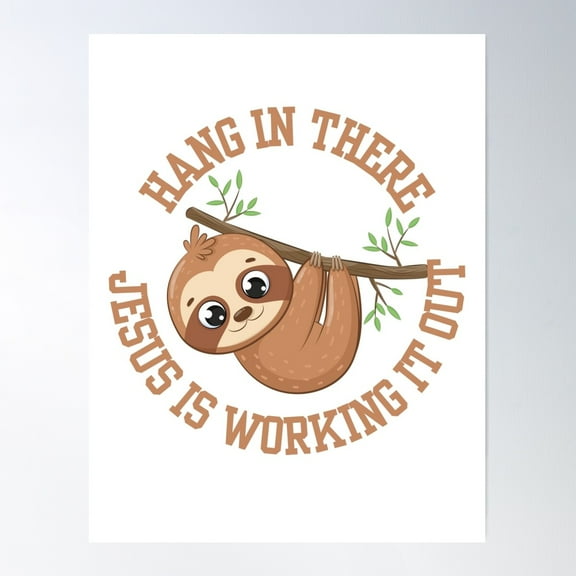 Hang In There Poster Wall Art, Modern Wall Decor For Living Room Bedroom, 8x12 UNFRAMED