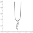 thumbnail image 3 of White Sterling Silver necklace Snake Diamond 18 in 1 mm, 3 of 3
