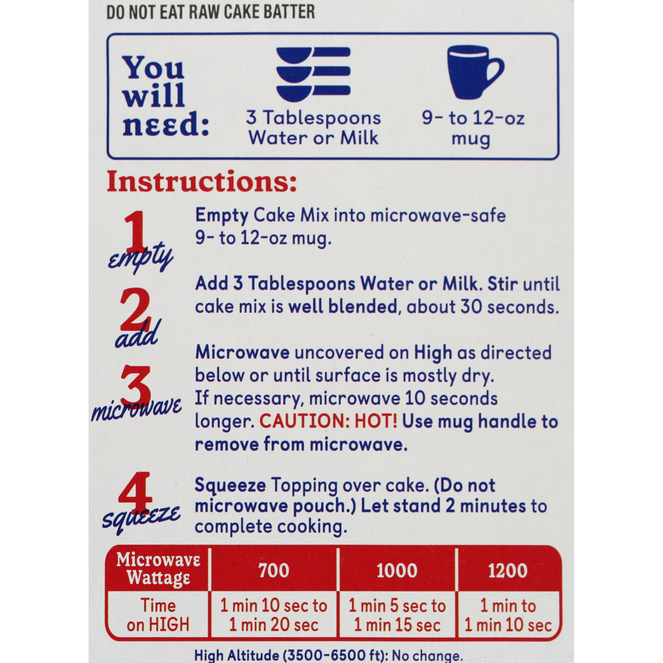 Betty Crocker Mug Treats Triple Chocolate Cake, 12.5 oz
