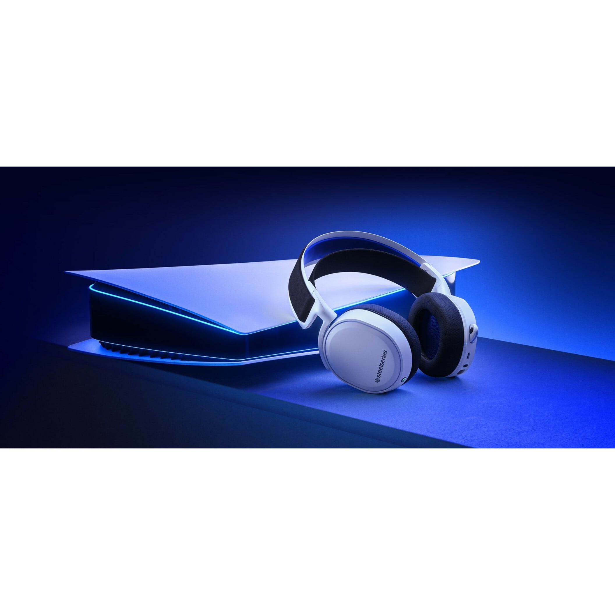 SteelSeries Arctis 7P Headset full size 2.4 GHz wireless USB C white for Sony PlayStation 4 Sony PlayStation 4 Pro Sony PlayStation 4