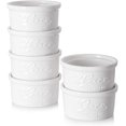 thumbnail image 1 of 8 oz Ramekins - Ramekins 8 oz Oven Safe Porcelain Ramekins for Creme Brulee, ason Style Souffle Ramekins for Baking Ramekin Bowls, Set of 6, White, 1 of 8