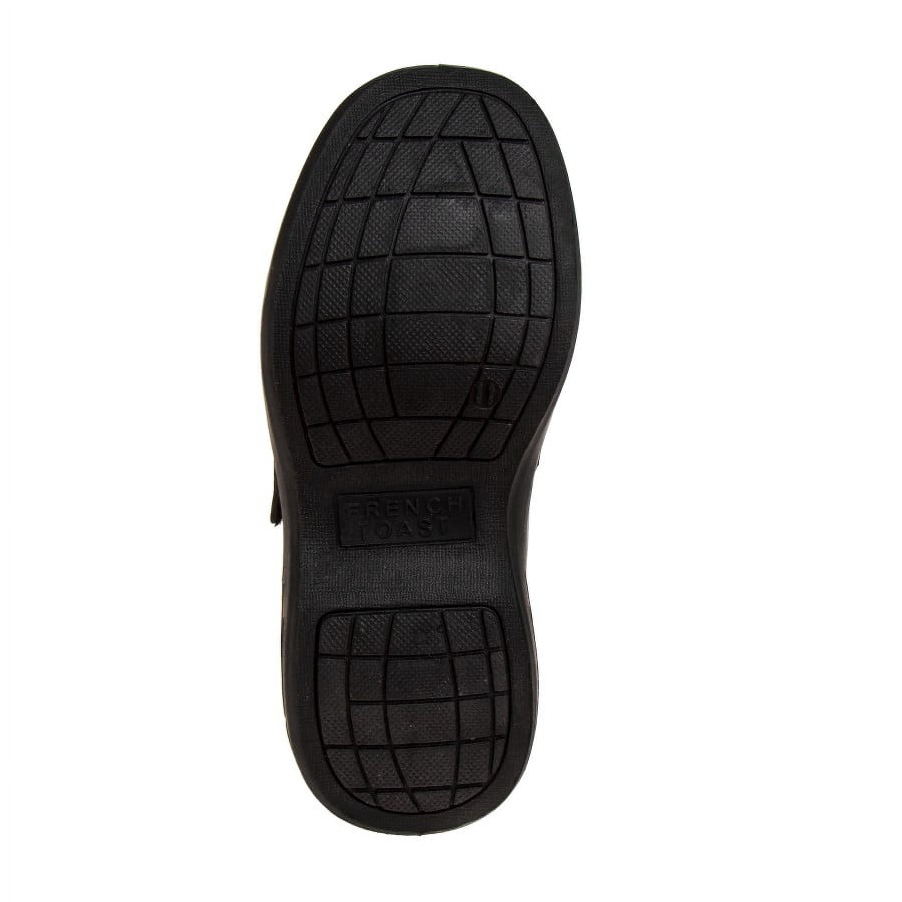French Toast Toddler Boys Hook & Loop Faux Leather School Shoes - Black, Size: 7