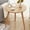 Khaki, variant on White Foldable Wooden Small Round Table 16.5" - Tool-Free Assembly, Triangular Base, Lightweight for Bedroom, Balcony & Apartment Use