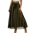 thumbnail image 3 of Jinhomg Flowy Long Skirt for Women Striped High Waist Maxi Skirts Boho Chiffon Skirt Casual Beach Vacation Outfits, 3 of 8