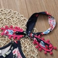 thumbnail image 6 of Kiapeise Baby Girl Floral Romper Sleeveless Pompom Tassel Jumpsuit +Headband, 6 of 6