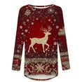 thumbnail image 5 of Christmas Sweatshirts for Women Oversized Sweatshirts Sweatshirt Crewneck Active Long Sleeve Tops Loose, 5 of 5