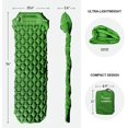 thumbnail image 4 of Inflatable Sleeping Pad,Self-Inflating Camping Mat- Ultralight Compact Waterproof Foldable TPU Air Mattress Pads for Backpacking,Travel,Hiking,Tent,Beach,Outdoor + Eye Mask & Carry Bag, 4 of 8