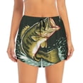 thumbnail image 2 of Fotbe Largemouth Bass jumps out of water Pattern Womens High Waist Running Shorts Athletic Workout Quick Dry Shorts for Women with Pockets Gym Yoga Summer Shorts-Medium, 2 of 7
