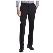 Tallia Mens Classic fit Dress Pants 44 / 30 Black Solid Stretch