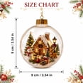 thumbnail image 3 of Glowing Christmas Story Ornament, Gingerbread House With Snowman And Reindeer 3D Mini Holiday Diorama Ball, Light Up Christmas Tree Ornament for Holiday Decor, 3 of 6
