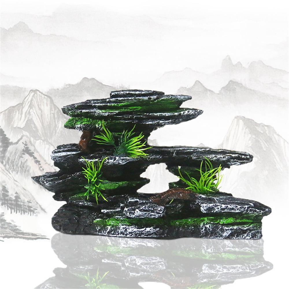 Fish Tank Rockery Decoration Simulate Natural Environment Fish Tank False Stone Decorative Ornaments Aquarium Rockery Decoration