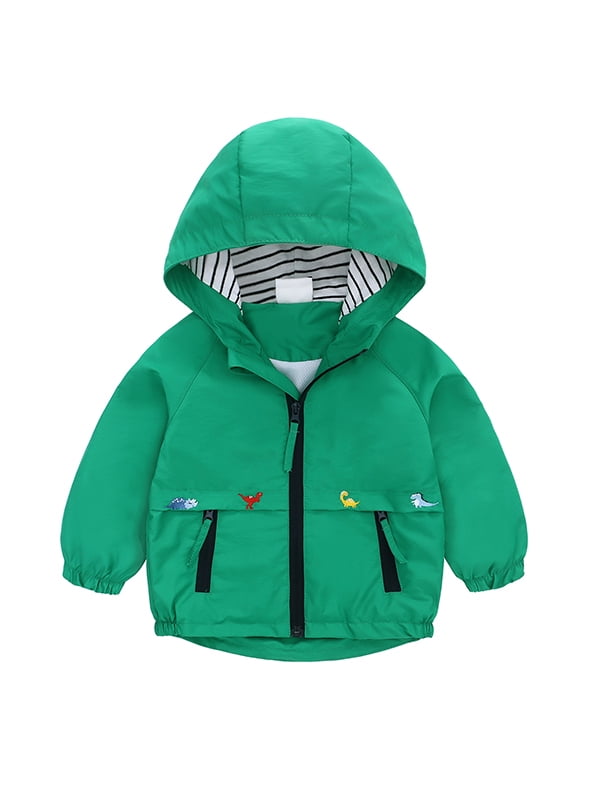 famuka Toddlers Windbreaker Jacket Little Boy Hooded Coat Casual