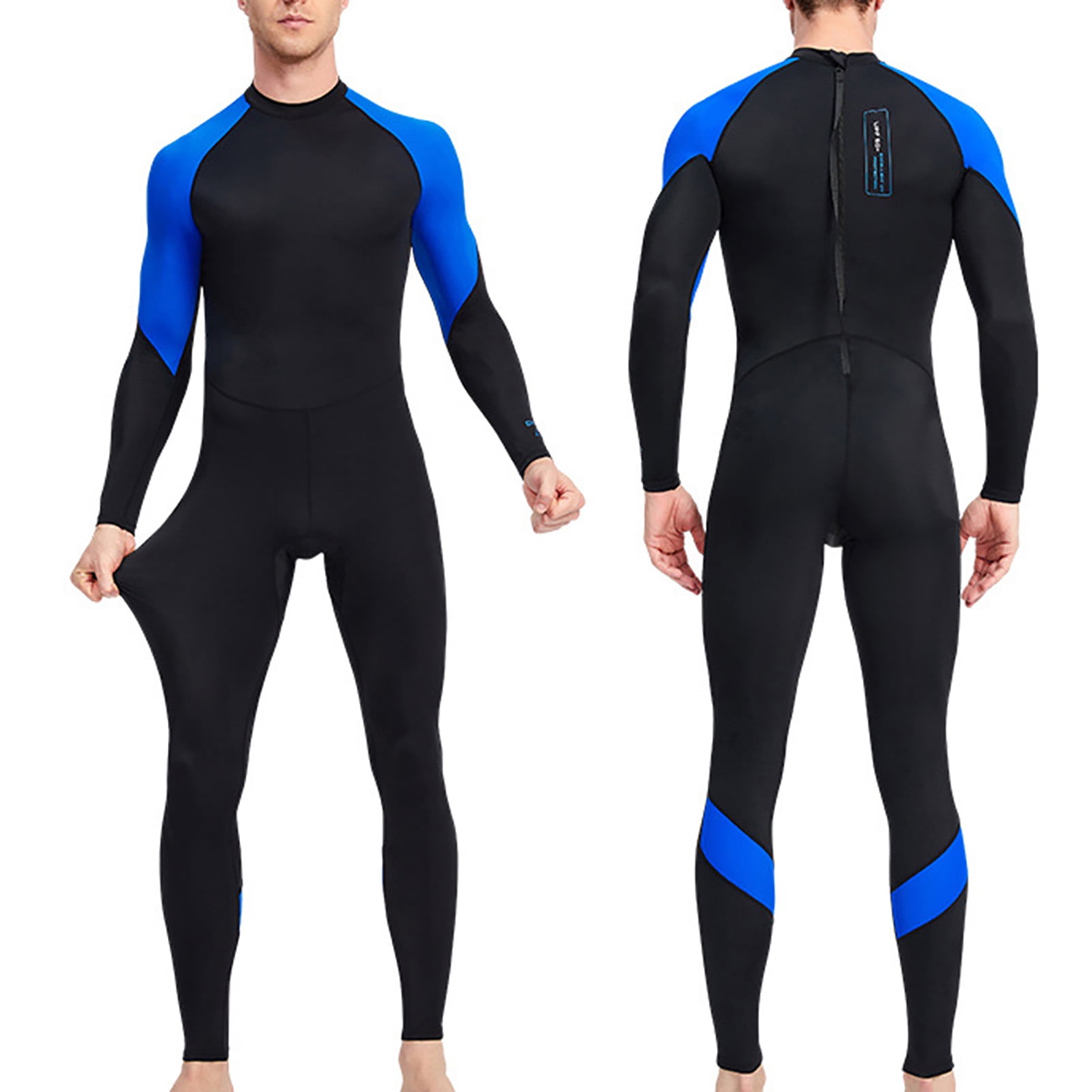 Men Wetsuit Neoprene Full Body Diving Suit for Diving Swim Black 
