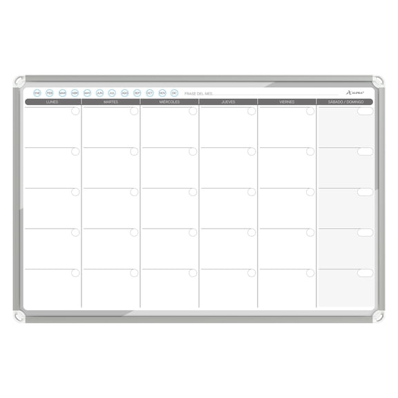Pizarrón planeador Alfra Master Board 60x90
