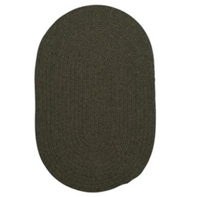 Colonial Mills Rug WL55R072X072 Bristol - Olive 6 ft. round Braided Rug