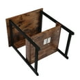 thumbnail image 3 of Veryke Farmhouse Industrial Nightstand with Storage Shelf, Sofa Table for Living Room, Bedroom Rustic Brown, 3 of 8