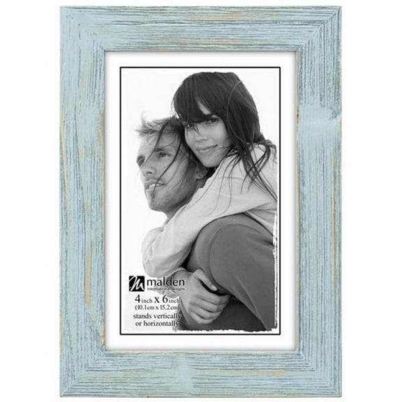 Malden 4x6 Sea Foam Blue Rough Line Frame