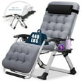 thumbnail image 1 of Slsy Chaise Zéro Gravité, Chaise Longue Inclinable Pliable et Réglable avec Coussin, Appuie-Tête et Porte-Gobelet, Supporte jusqu'à 440 Lb, 1 of 10