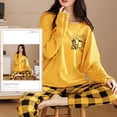 thumbnail image 3 of Pijamas de poliéster Kawaii para mujer, ropa de dormir de manga larga, servicio a domicilio, dibujos animados, informal, talla grande 5XL, primavera y otoño, 3 of 3