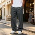 thumbnail image 6 of Mens Baggy Sweatpants Casual Stylish Wide Leg Drawstring Waist Sweatpants Relaxed Fit Sweatpants for Gym Athletic with Pockets Dark Gray 2XL, 6 of 8