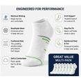 thumbnail image 2 of Weavra Low Cut Athletic Socks for Men & Women, 5 Pairs - Breathable Fabric, Cushion Comfort & Arch Support, 2 of 6