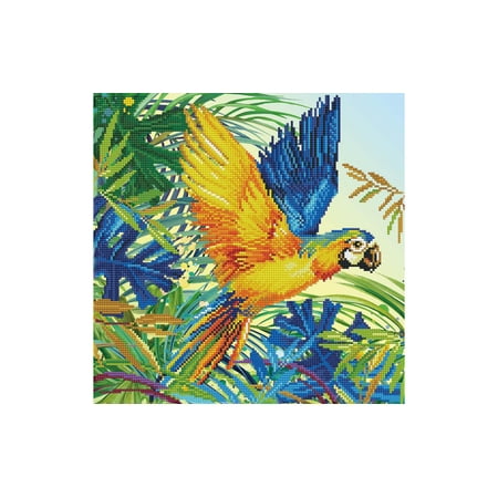 UPC: 4895225912858 | DIAMOND DOTZ Parrot Tropical Majesty Facet Art Kit (6 Pieces)